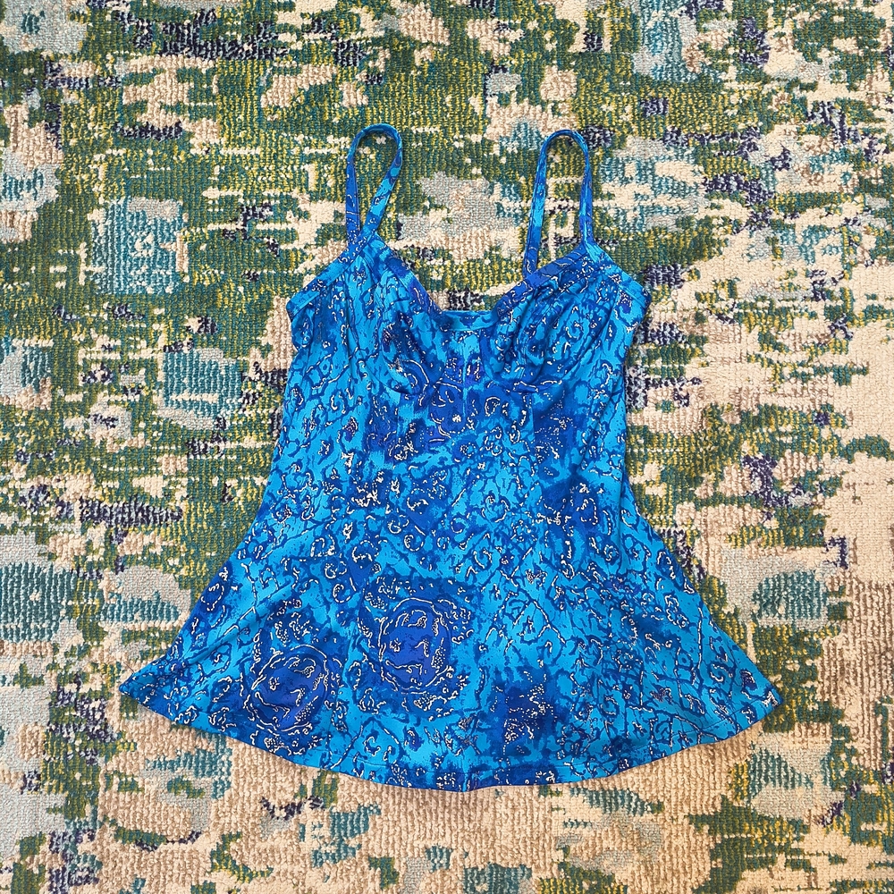 Maxine of Hollywood Blue Patterned One Piece
